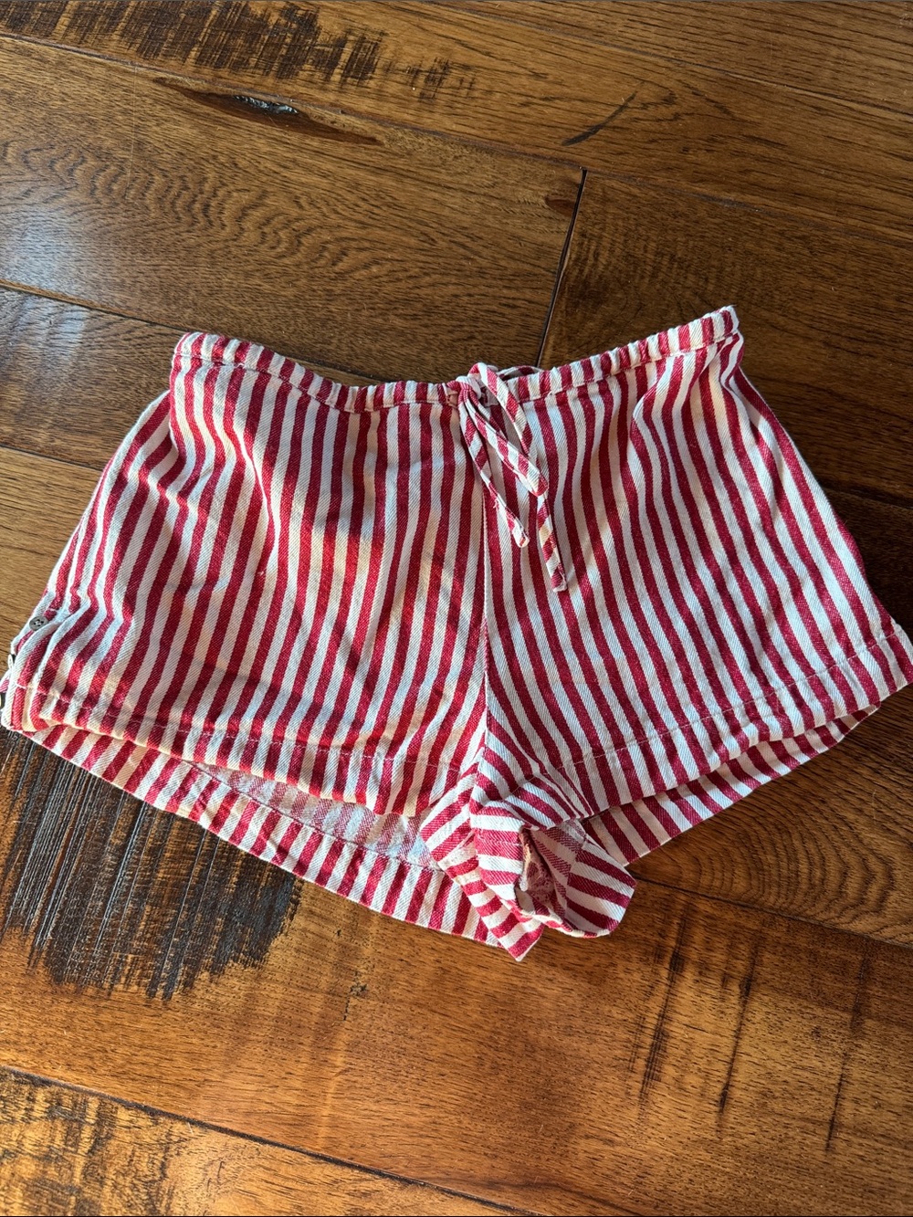 Women’s Red & White Striped Shorts